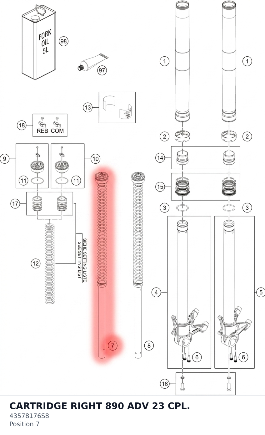 Diagram preview: CARTRIDGE RIGHT 890 ADV 23 CPL. (43578176S8)