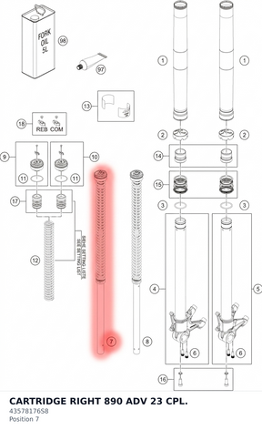 Diagram preview: CARTRIDGE RIGHT 890 ADV 23 CPL. (43578176S8)