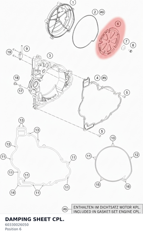 Diagram preview: DAMPING SHEET CPL. (60330026050)