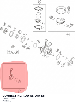 Diagram preview: CONNECTING ROD REPAIR KIT (79330115044)