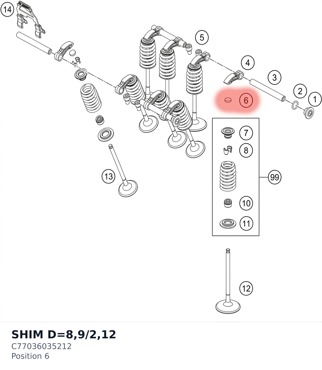 Diagram preview: SHIM D=8,9/2,12 (C77036035212)