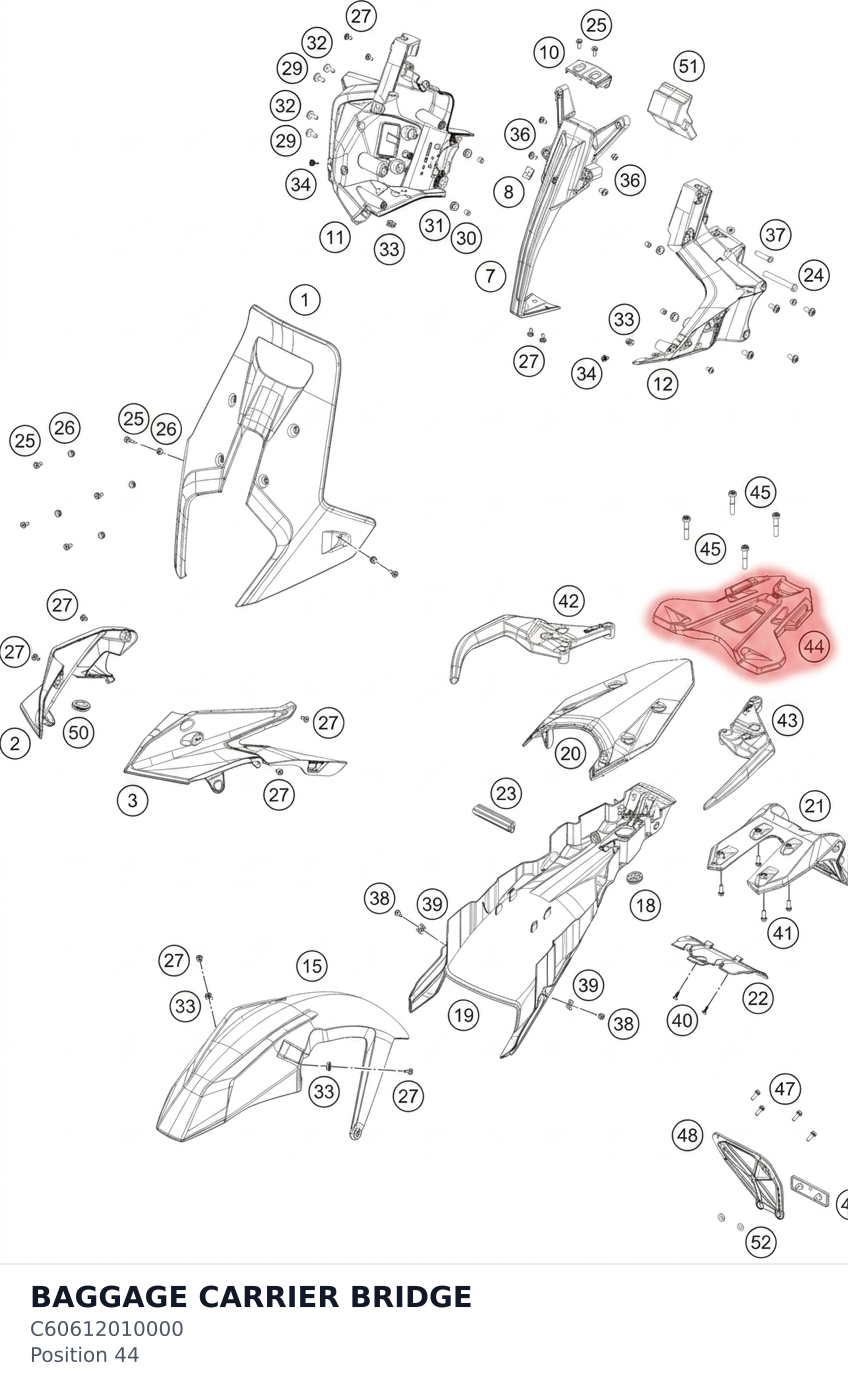 Diagram preview: BAGGAGE CARRIER BRIDGE (C60612010000)