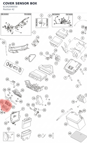 Diagram preview: COVER SENSOR BOX (61342090050)