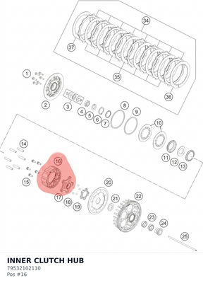 Diagram preview: INNER CLUTCH HUB (79532102110)