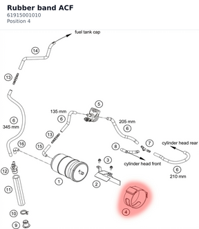 Diagram preview: Rubber band ACF (61915001010)