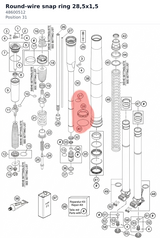 Diagram preview: Round-wire snap ring 28,5x1,5 (48600512)