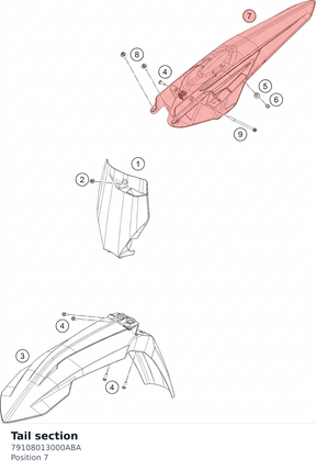 Diagram preview: Tail section (79108013000ABA)