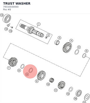 Diagram preview: TRUST WASHER (79333030000)