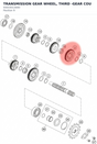 Diagram preview: TRANSMISSION GEAR WHEEL, THIRD -GEAR COU (93033013000)