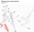 Diagram preview: Special screw stand spring (C90703028001)