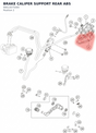 Diagram preview: BRAKE CALIPER SUPPORT REAR ABS (90613075000)