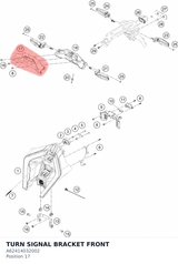 Diagram preview: TURN SIGNAL BRACKET FRONT (A62414032002)