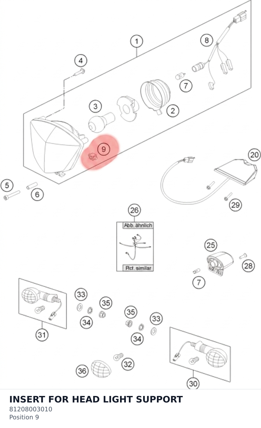 Diagram preview: INSERT FOR HEAD LIGHT SUPPORT (81208003010)