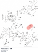 Diagram preview: Tape cover RH (93007025010)