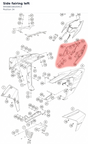 Diagram preview: Side fairing left (94508018020HCA)