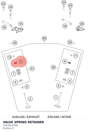Diagram preview: VALVE SPRING RETAINER (79536532000)