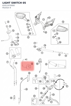 Diagram preview: LIGHT SWITCH                05 (61011070000)
