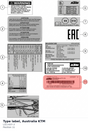 Diagram preview: Type label, Australia KTM (LI21-637-3)
