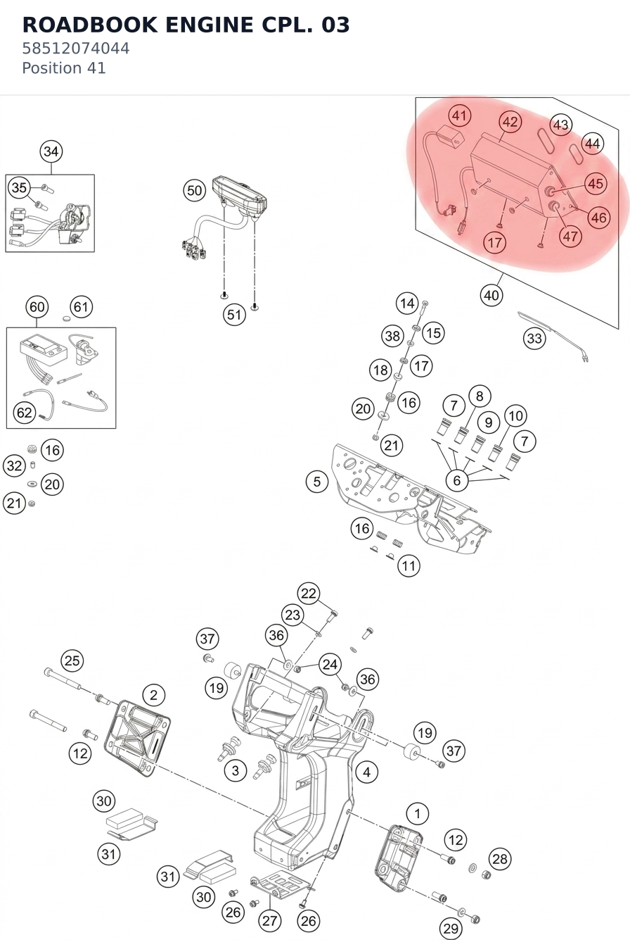 Diagram preview: ROADBOOK ENGINE CPL.        03 (58512074044)