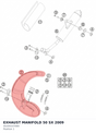 Diagram preview: EXHAUST MANIFOLD 50 SX    2009 (45205107000)
