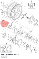 Diagram preview: CIRCLIP DIN471-78X2.5 (0471078250)