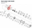 Diagram preview: IDLE GEAR 2ND GEAR (A46033612000)