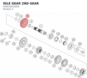 Diagram preview: IDLE GEAR 2ND GEAR (A46033612000)