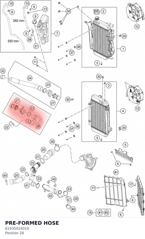 Diagram preview: PRE-FORMED HOSE (61935024010)