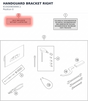 Diagram preview: HANDGUARD BRACKET RIGHT (61502083000C1)