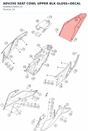 Diagram preview: ADV250 SEAT COWL UPPER BLK GLOSS+DECAL (95808013000C1A)