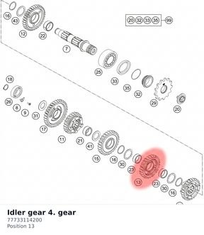 Diagram preview: Idler gear 4. gear (77733114200)