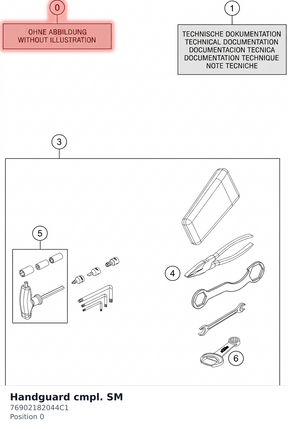 Diagram preview: Handguard cmpl. SM (76902182044C1)