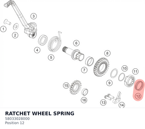 Diagram preview: RATCHET WHEEL SPRING (58033028000)