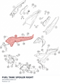 Diagram preview: FUEL TANK SPOILER RIGHT (A61008051000C1D)