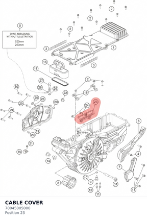 Diagram preview: CABLE COVER (70045005000)