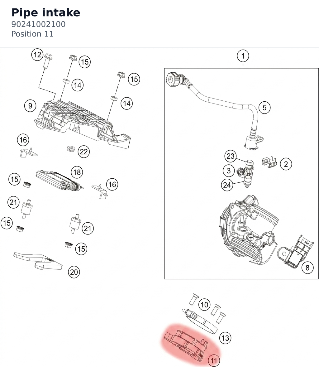 Diagram preview: Pipe intake (90241002100)