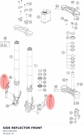 Diagram preview: SIDE REFLECTOR FRONT (90512082000)