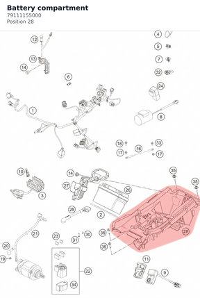 Diagram preview: Battery compartment (79111155000)