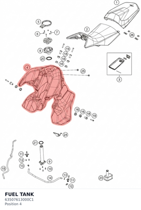 Diagram preview: FUEL TANK (63507613000C1)