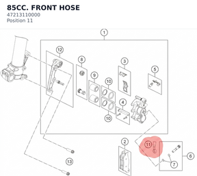 Diagram preview: 85CC. FRONT HOSE (47213110000)
