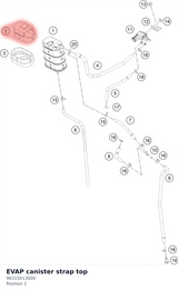 Diagram preview: EVAP canister strap top (96315013000)