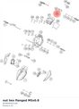 Diagram preview: nut hex flanged M5x0.8 (J910000501100)