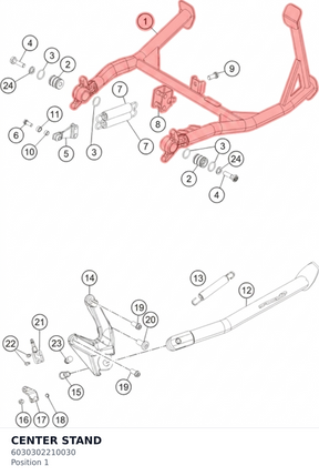 Diagram preview: CENTER STAND (6030302210030)