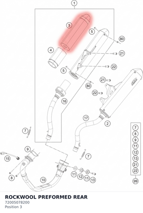 Diagram preview: ROCKWOOL PREFORMED REAR (72005078200)
