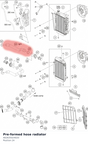 Diagram preview: Pre-formed hose radiator (A62635024020)