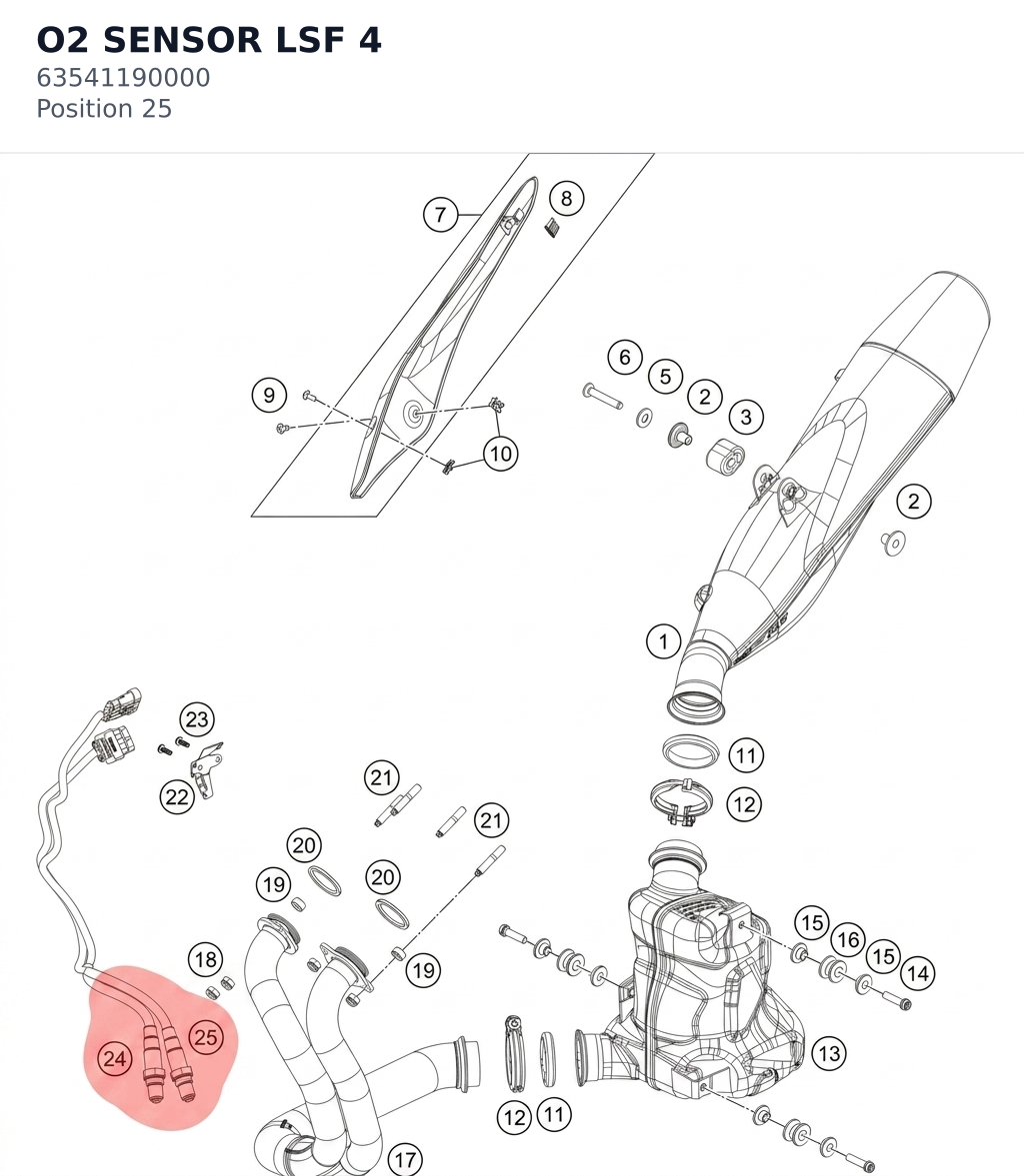 Diagram preview: O2 SENSOR LSF 4 (63541190000)