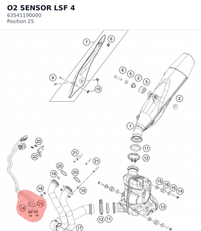 Diagram preview: O2 SENSOR LSF 4 (63541190000)