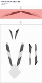 Diagram preview: Decal set 250 EXC-F SD (79708198017)