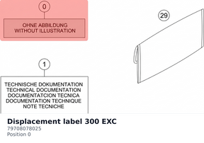 Diagram preview: Displacement label 300 EXC (79708078025)