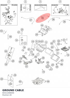 Diagram preview: GROUND CABLE (60311098000)